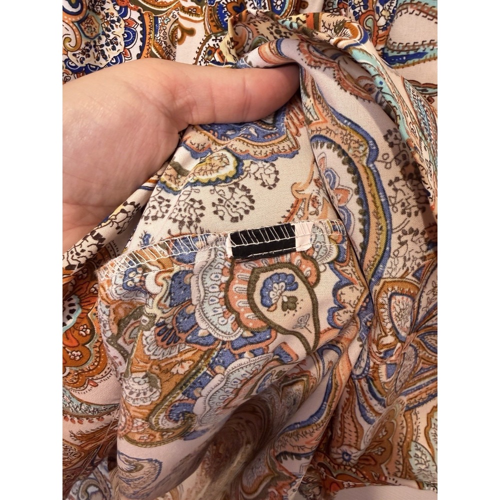Unbranded Womens Tiered Paisley Babydoll Dress Size M Boho Indie Dainty Romantic - Picture 5 of 9